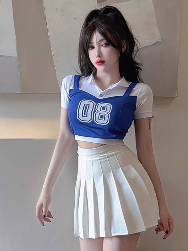 La La team clothing women's group adult annual meeting Lala cheerleading song performance dance bodybuilding suit