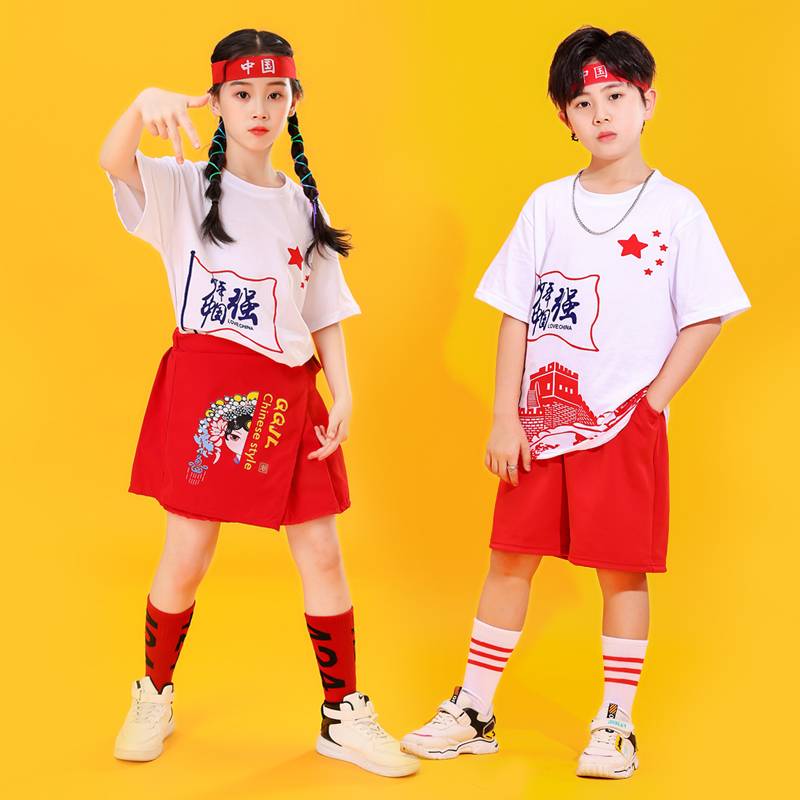 Children La La team June 1 performance service elementary school student Lara team clothing boys and girls Chinese style jazz dance watch show