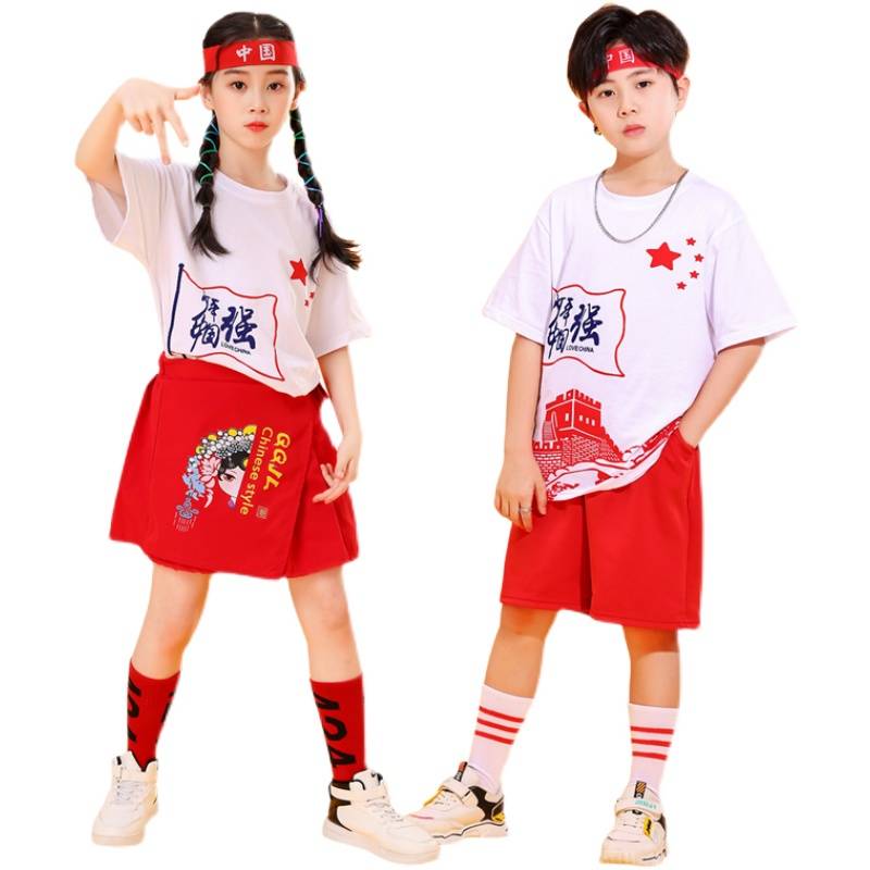 Children La La team June 1 performance service elementary school student Lara team clothing boys and girls Chinese style jazz dance watch show