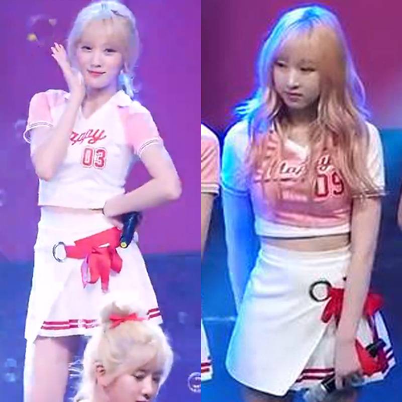 La La Xing performance service student Lara team sportswear stage installation cosmic girls same company annual meeting performance service
