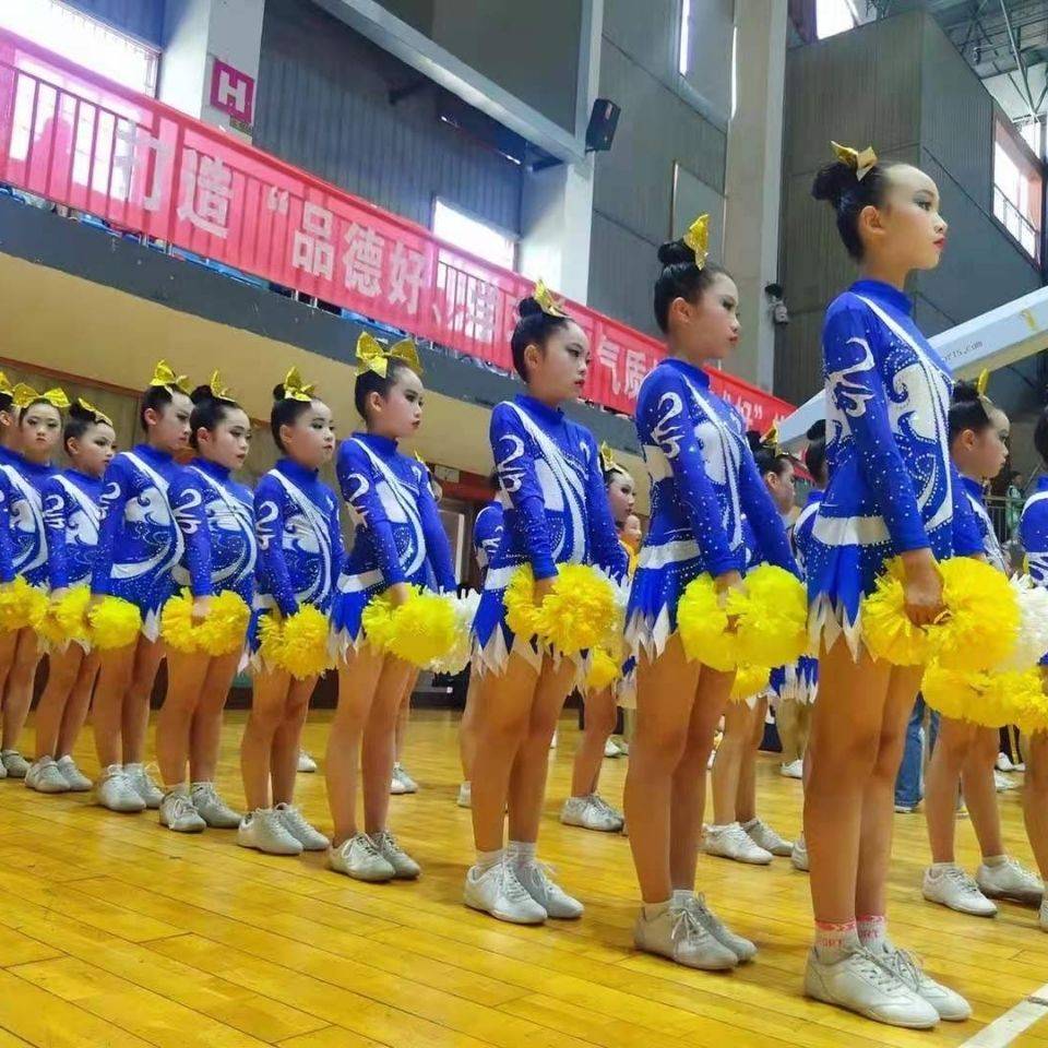 Cheerleading team performing Jian Girl Children's Competition Clothing La La La La Team Student Competitive La Mei Fuck Set