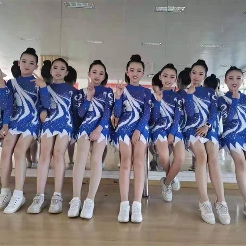 Cheerleading team performing Jian Girl Children's Competition Clothing La La La La Team Student Competitive La Mei Fuck Set