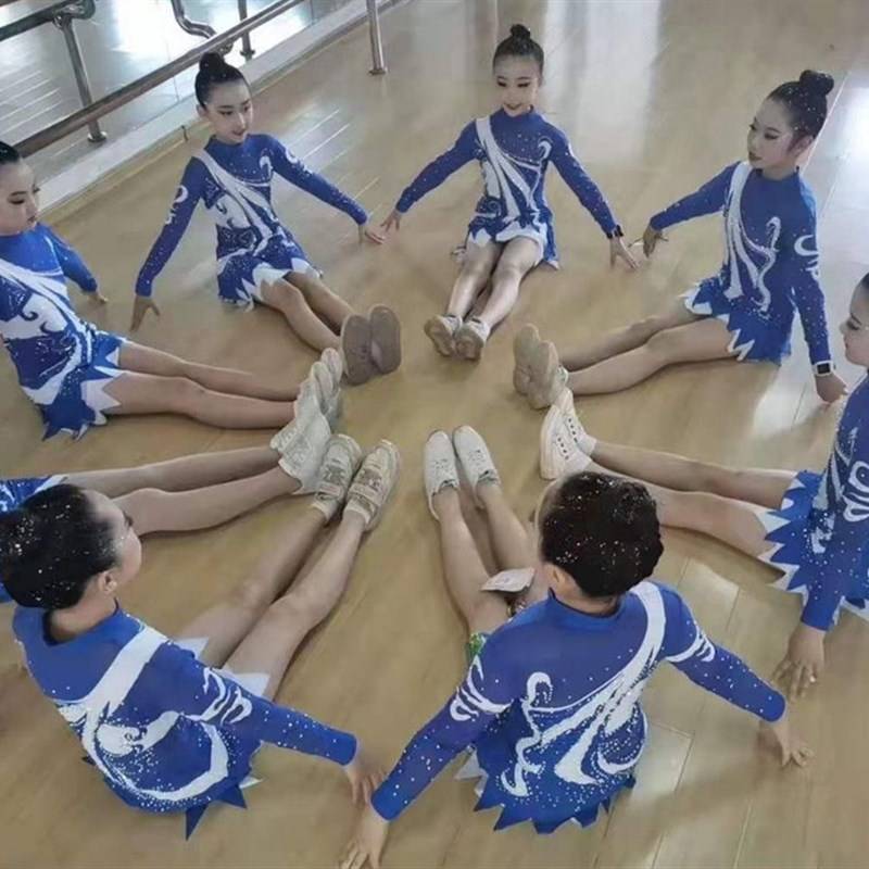Cheerleading team performing Jian Girl Children's Competition Clothing La La La La Team Student Competitive La Mei Fuck Set