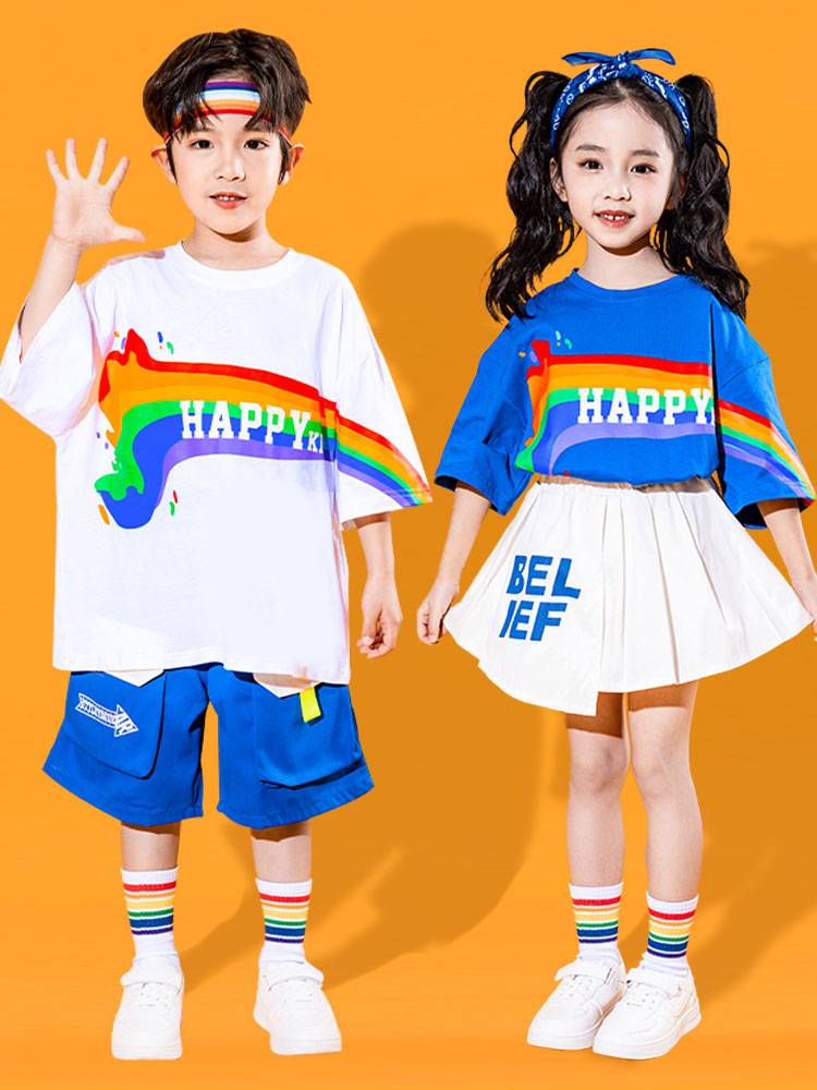 Children's Children's La La Team Performance Server Primary School Games opening ceremony Lala team hip -hop performance clothing