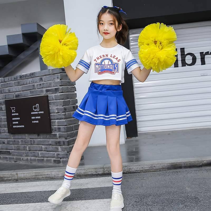 Children's Lara team performance service Small and medium -sized campus cheerleading performance service men and girls football baby set