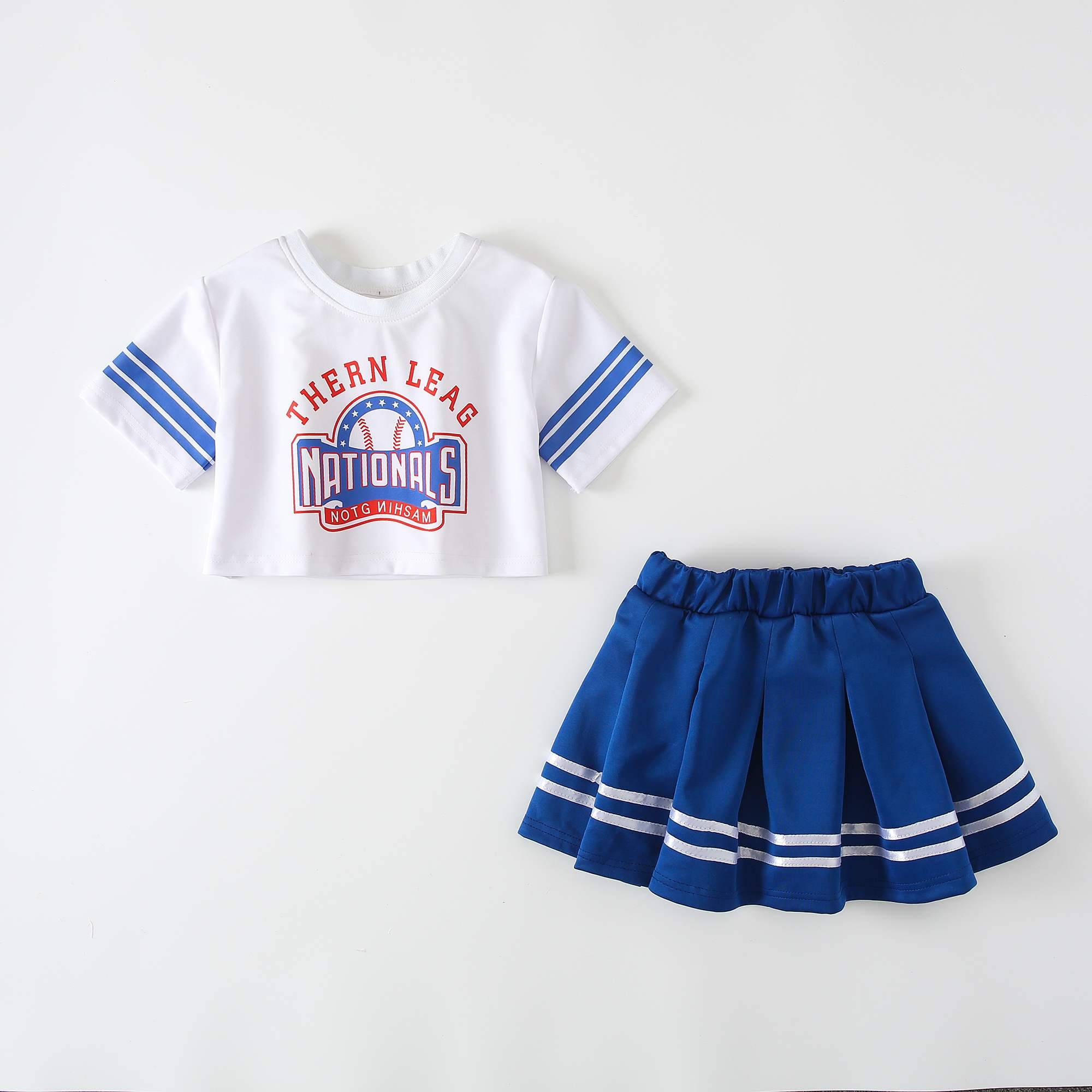 Children's Lara team performance service Small and medium -sized campus cheerleading performance service men and girls football baby set