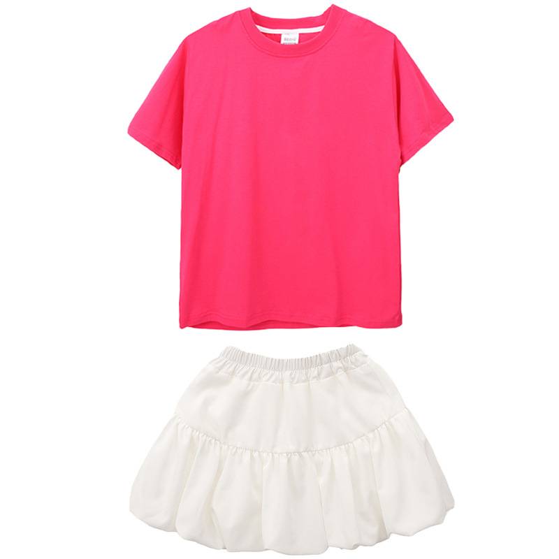 Kindergarten dance clothing Liuyi 1 Children's Day performance clothing candy -colored T -shirt elementary school student la la la cheales performance clothing