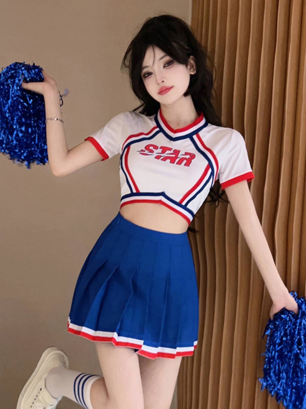 La La team clothing women's group adult football baby Lala cheerleading song performance dance bodybuilding suit