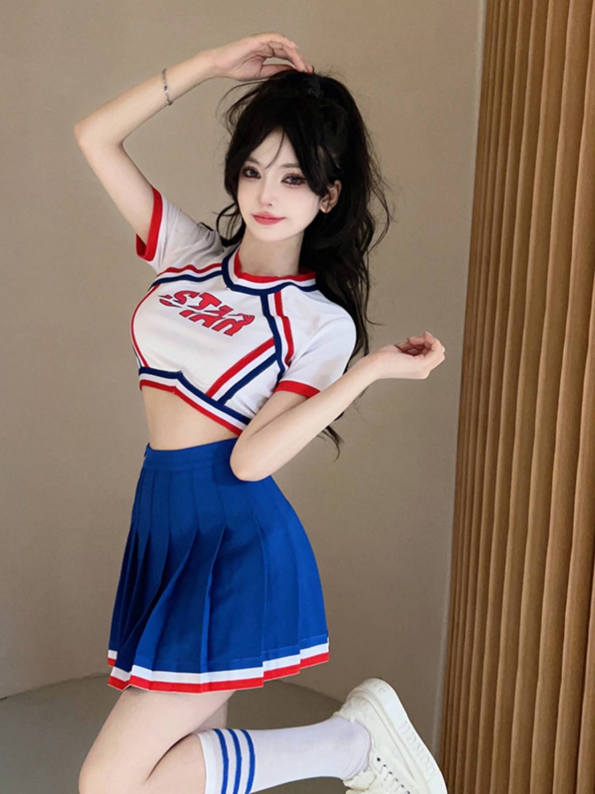La La team clothing women's group adult football baby Lala cheerleading song performance dance bodybuilding suit