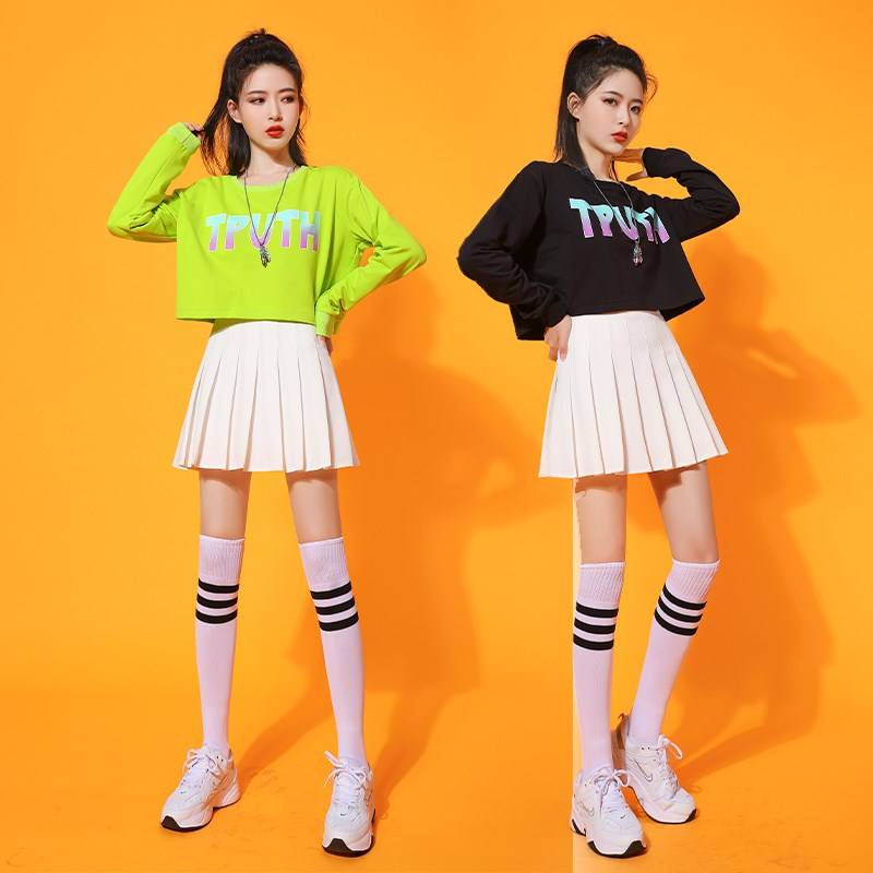 Jazz dance clothing female Korean version cheerleading team jazz student youth Korean dance girl group dance cheerleading skirt set