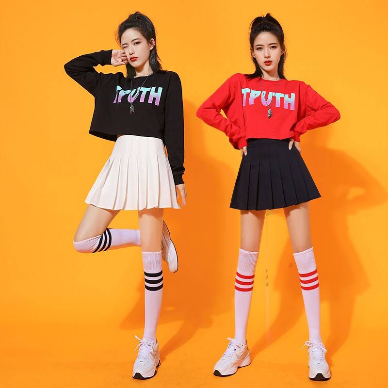 Jazz dance clothing female Korean version cheerleading team jazz student youth Korean dance girl group dance cheerleading skirt set