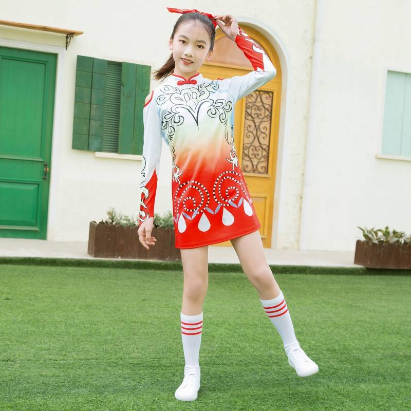 New children cheerleading Chinese style cheerleading men and women football baby campus cheerleading team gymnastics
