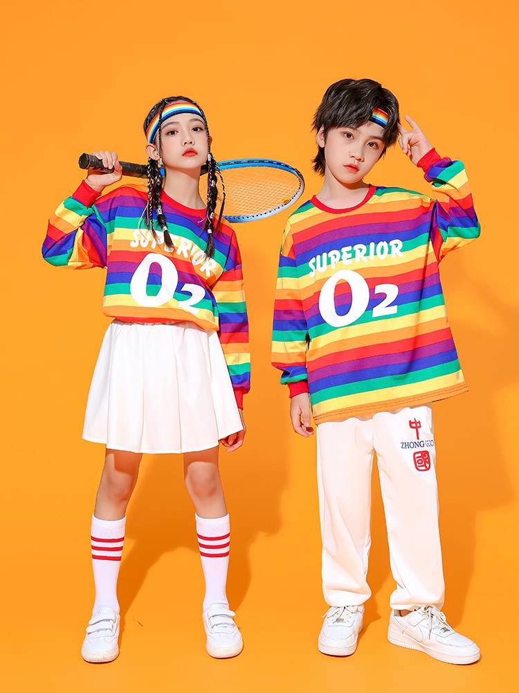Children's cheerleading team performance service kindergarten class service primary and secondary school students summer sports show Liuyi chorus performance clothing
