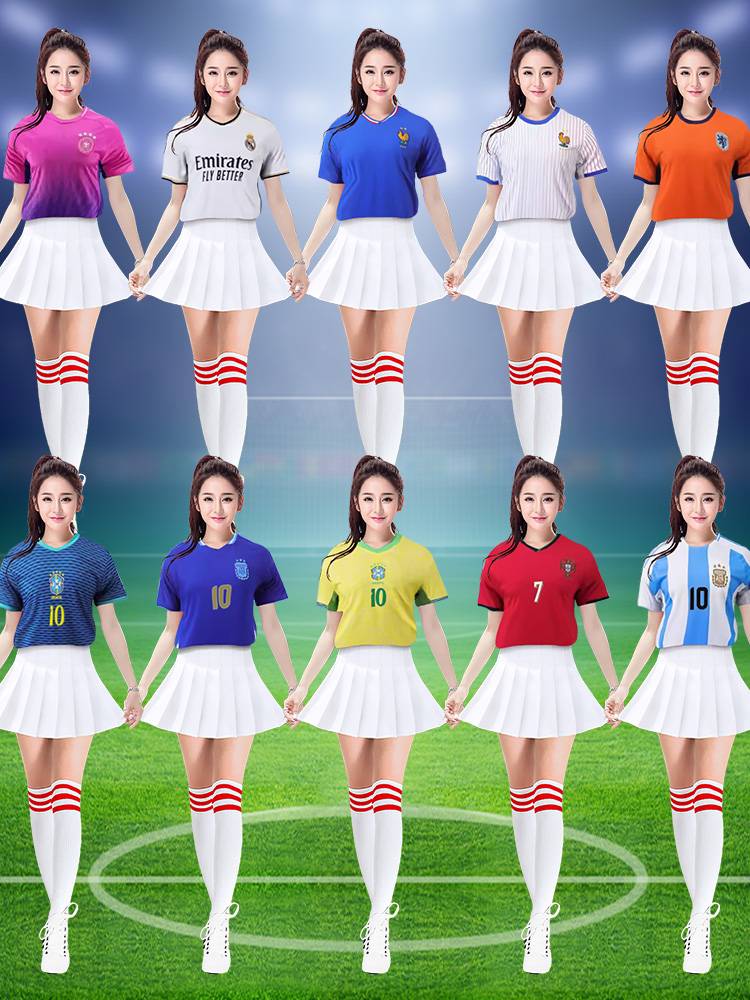 European World Football Cup Football Baby La La Team Performance Server Adult Female Jersey La La La Team Clothing