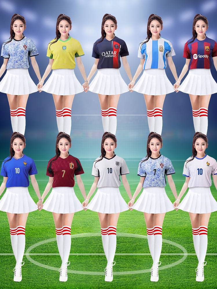 European World Football Cup Football Baby La La Team Performance Server Adult Female Jersey La La La Team Clothing