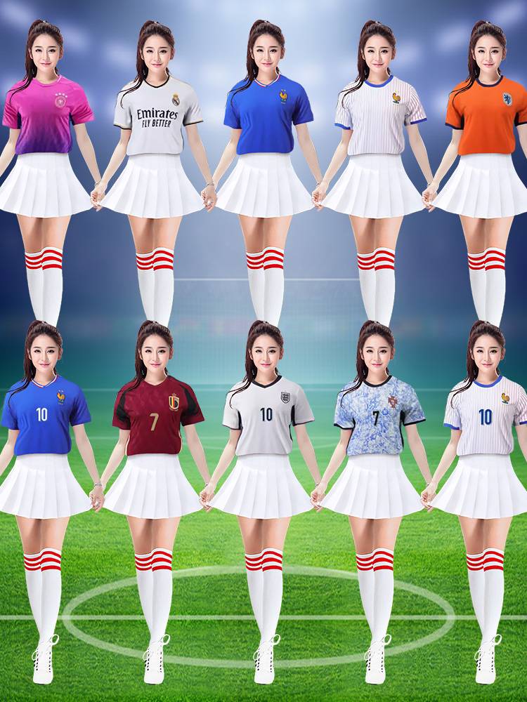 European World Football Cup Football Baby La La Team Performance Server Adult Female Jersey La La La Team Clothing