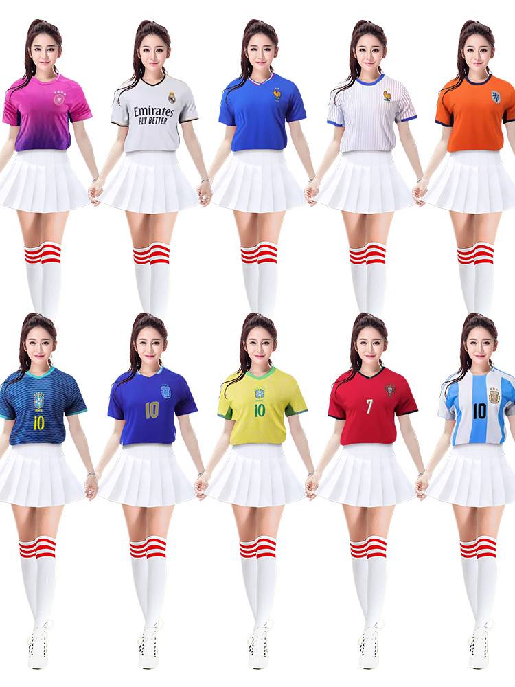 European World Football Cup Football Baby La La Team Performance Server Adult Female Jersey La La La Team Clothing