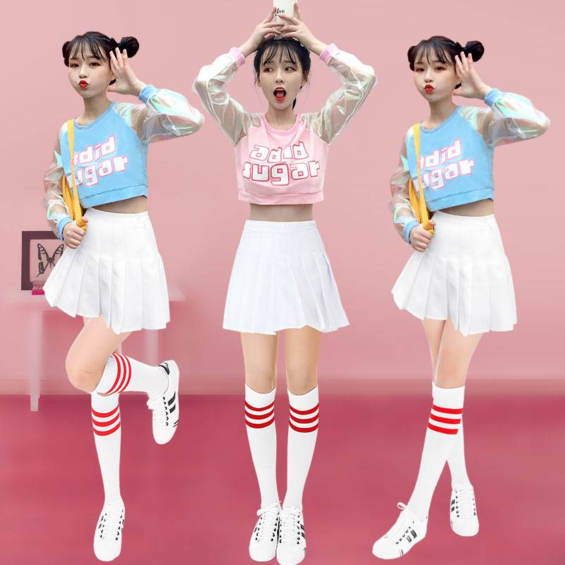 Women's team played a cheerleading cheerleader cheerleading team performance set football baby jazz dance performance clothing female