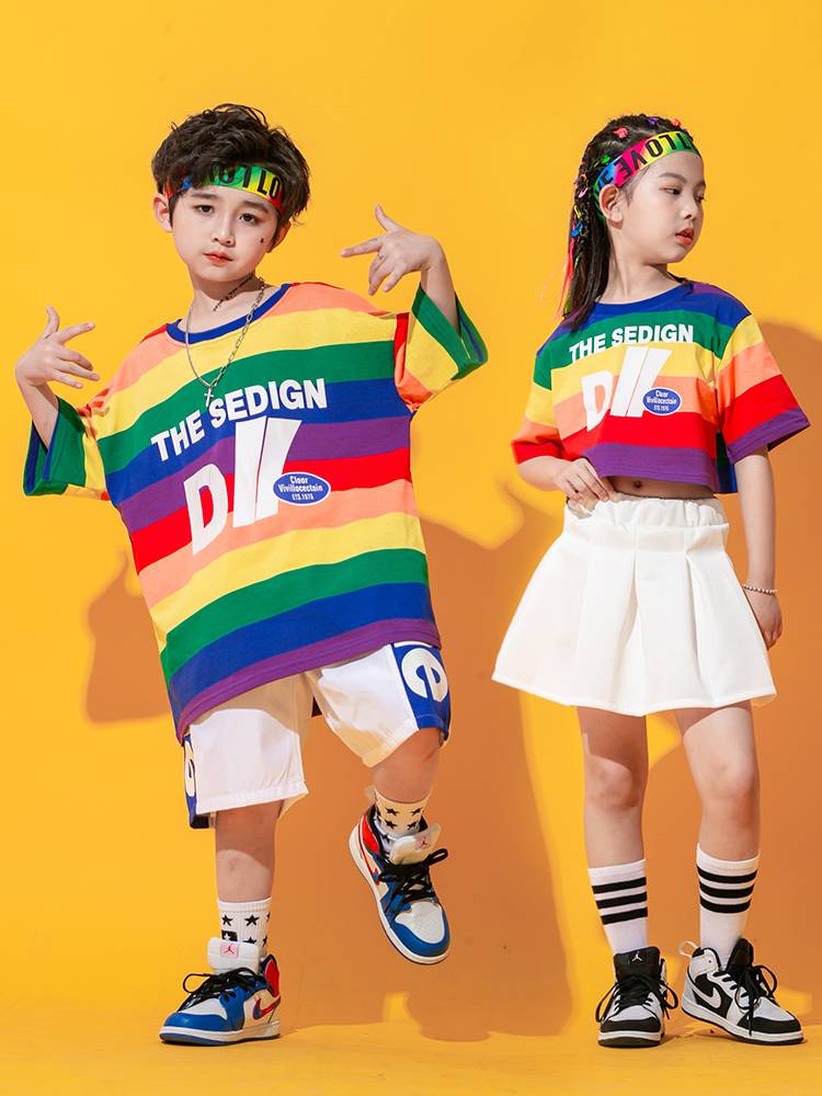 Primary school student hip -hop dance team show cheerleader performance service kindergarten foreign spirit Rainbow Sixth Games hip -hop performance service