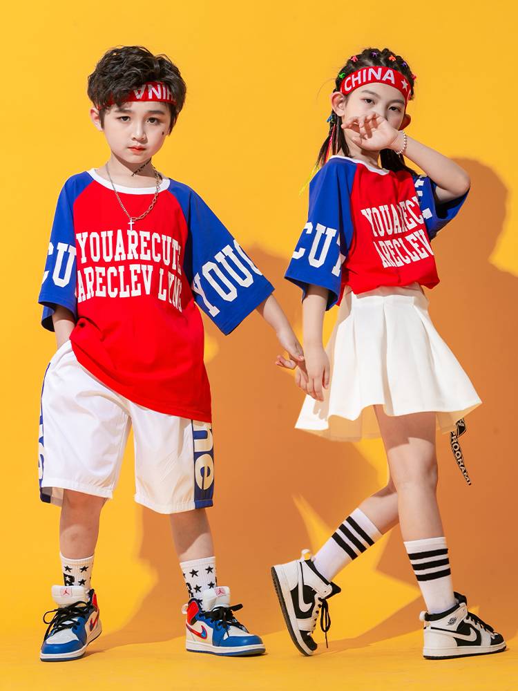 Primary school student hip -hop dance team show cheerleader performance service kindergarten foreign spirit Rainbow Sixth Games hip -hop performance service