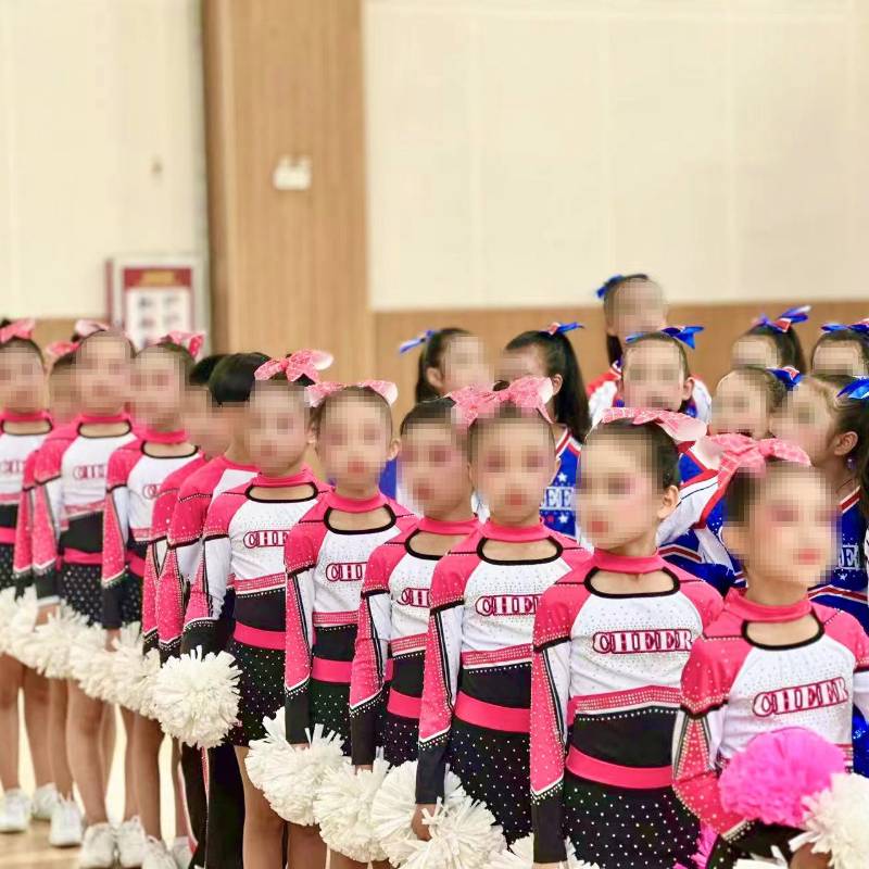 Cheerleader clothing girls and children la la la fucking competition suit art gymnastics uniform performance clothing performance clothing