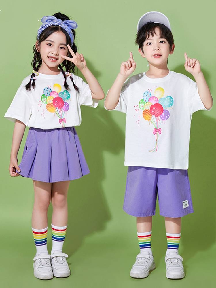 Summer Children's La Team Performance Server Elementary School Sisters and Sisters Graduation Season Photo Kindergarten Performance Performance Clothing