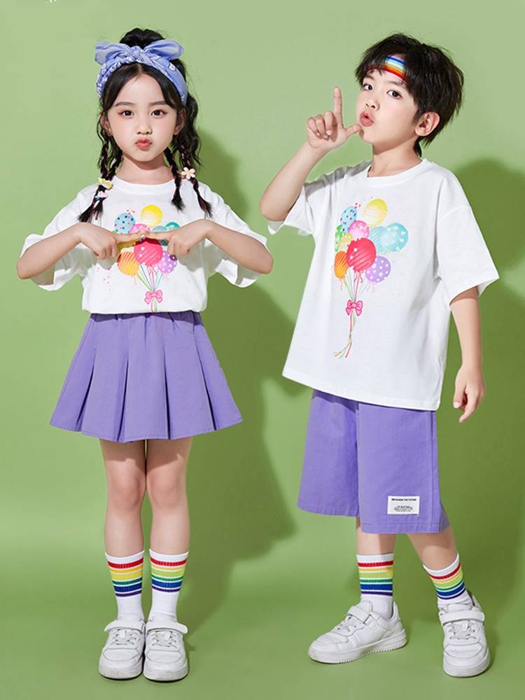 Summer Children's La Team Performance Server Elementary School Sisters and Sisters Graduation Season Photo Kindergarten Performance Performance Clothing