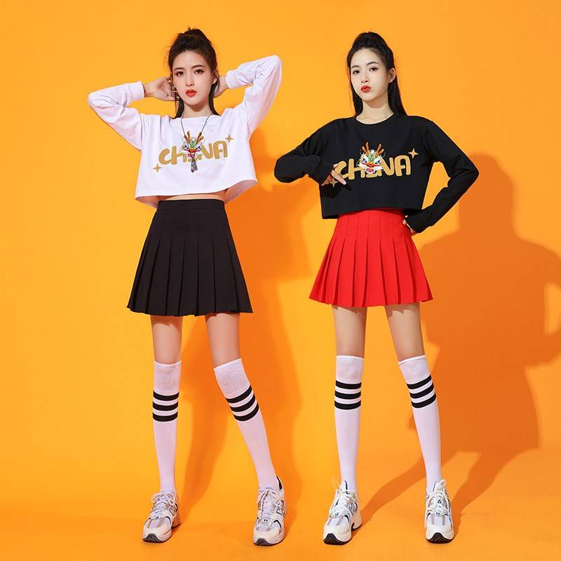 korean-style jazz dressgirl, adult jazz-butt-dance, cheerleading costume