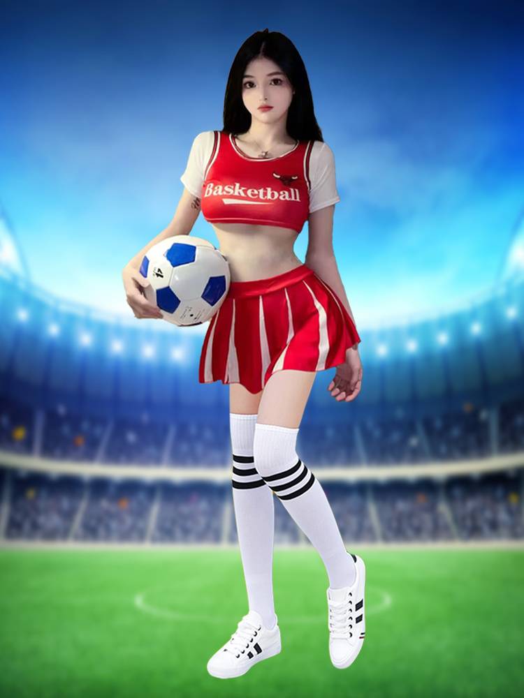 2024 new European football baby cup uniform adult cheerleader cheerleading night scene bar table performance clothing