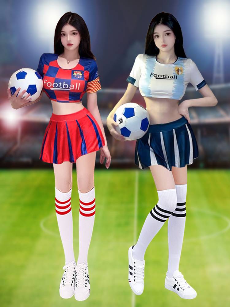 2024 new European football baby cup uniform adult cheerleader cheerleading night scene bar table performance clothing