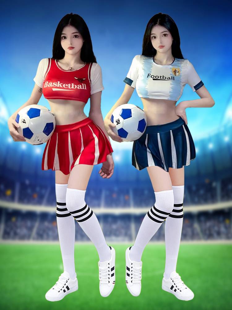 2024 new European football baby cup uniform adult cheerleader cheerleading night scene bar table performance clothing