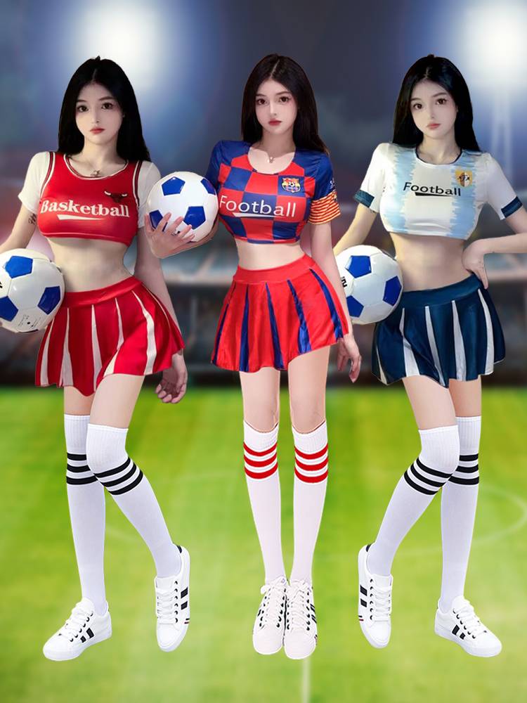 2024 new European football baby cup uniform adult cheerleader cheerleading night scene bar table performance clothing