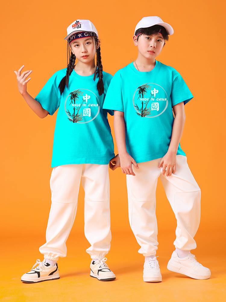 Primary school sports clothing blue ball skipping group fucking Liuyi kindergarten Lala team cheerleading children's performance clothing