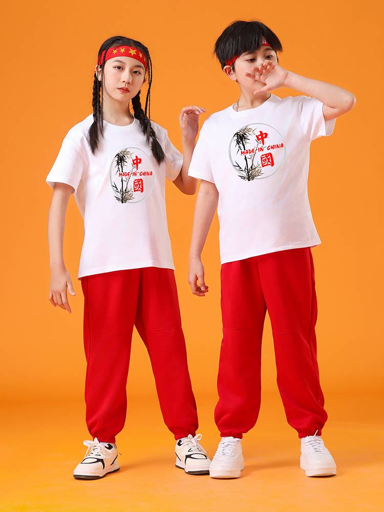 Primary school sports clothing blue ball skipping group fucking Liuyi kindergarten Lala team cheerleading children's performance clothing