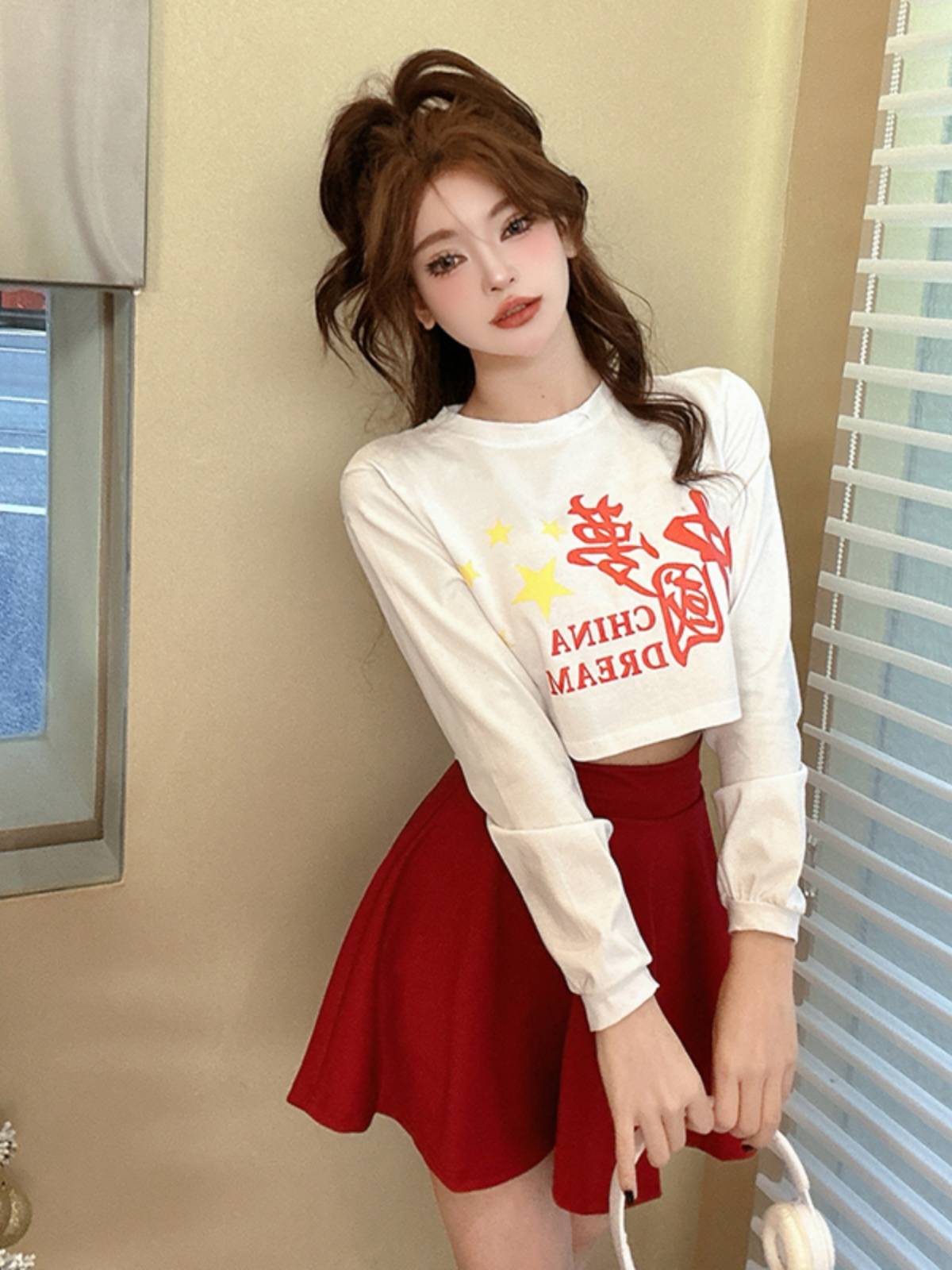 La La team clothing women's group adult football baby Lala cheerleading song performance dance bodybuilding suit