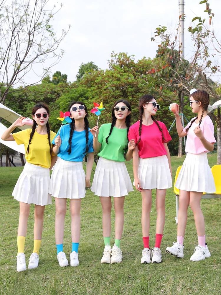 The Korean troupe stage dress, a candy-coloured dress suit for college students, and a spa cheerleader