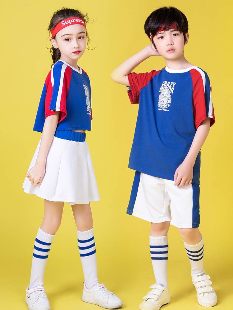 Children's Children's La Team Performance Server Primary and Middle School Student Games Set Set Women and Girl Dance Performance Clothing