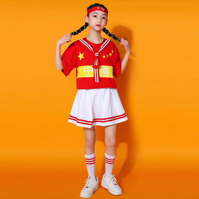 Children's La La Team Clothing Primary School Games Lara Team Service Set Chinese Wind Kindergarten Chorus Services