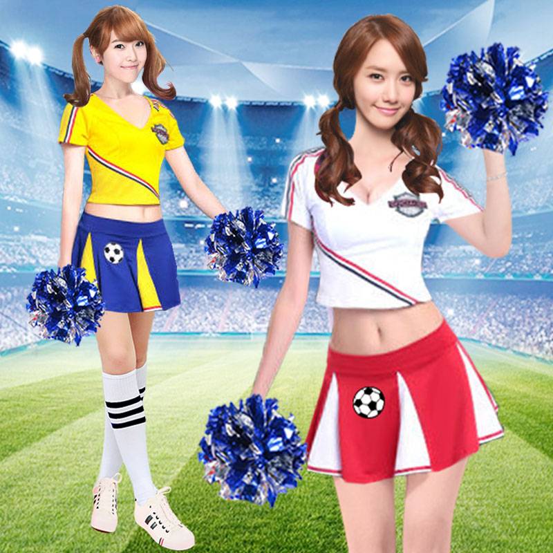 La La team clothing women's suit Student Korean Youth Modern adult football cheerleading sexy navel performance clothes