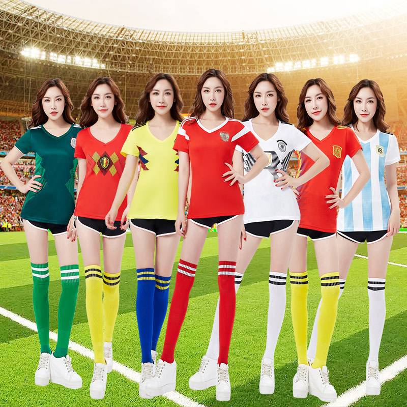 2024 new cheerleader clothing European football baby cup performance service adult sexy Lala performance clothing