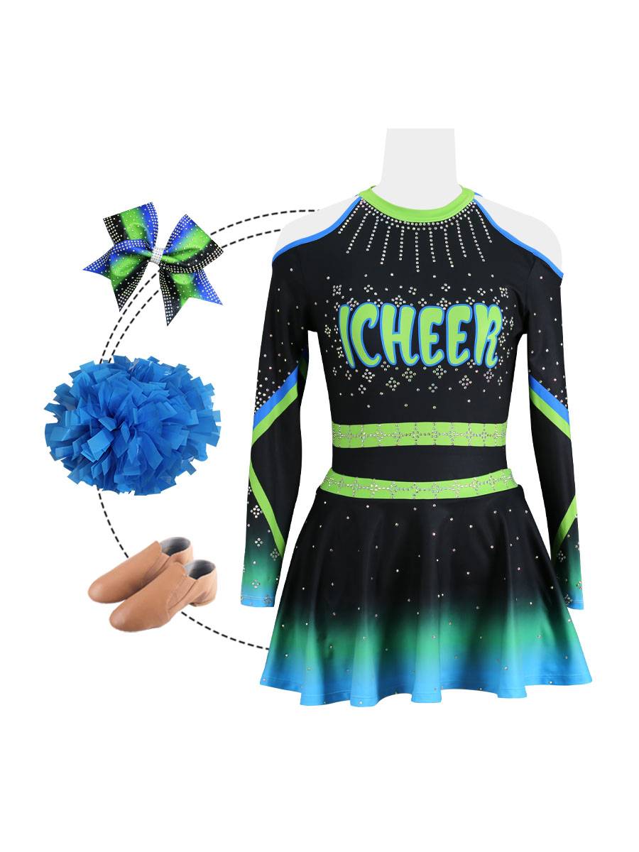 Falling in love with cheerleading competition service men and women custom elementary school students group stage cheerleading team performance competition clothing performances