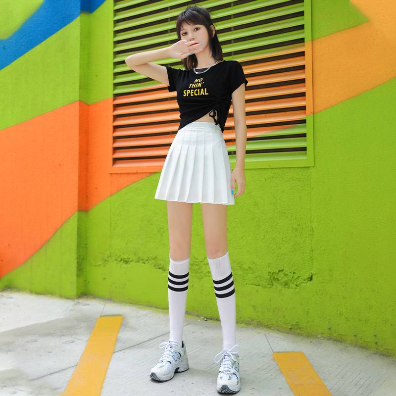 Lara team clothing female short -sleeved set Korean adult jazz dance performance service showing umbilical students cheerleading