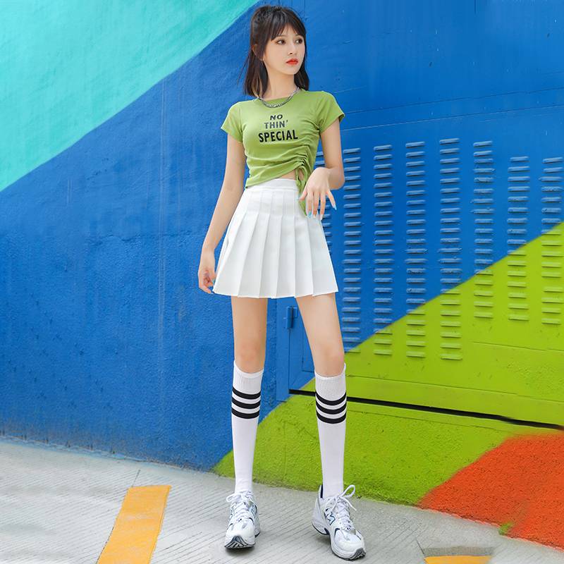 Lara team clothing female short -sleeved set Korean adult jazz dance performance service showing umbilical students cheerleading