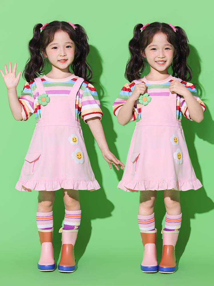 Summer Child Child Chorus Performance Server Kindergarten Primary School Games Clothing Summer Cute Class Club La La Team Performance