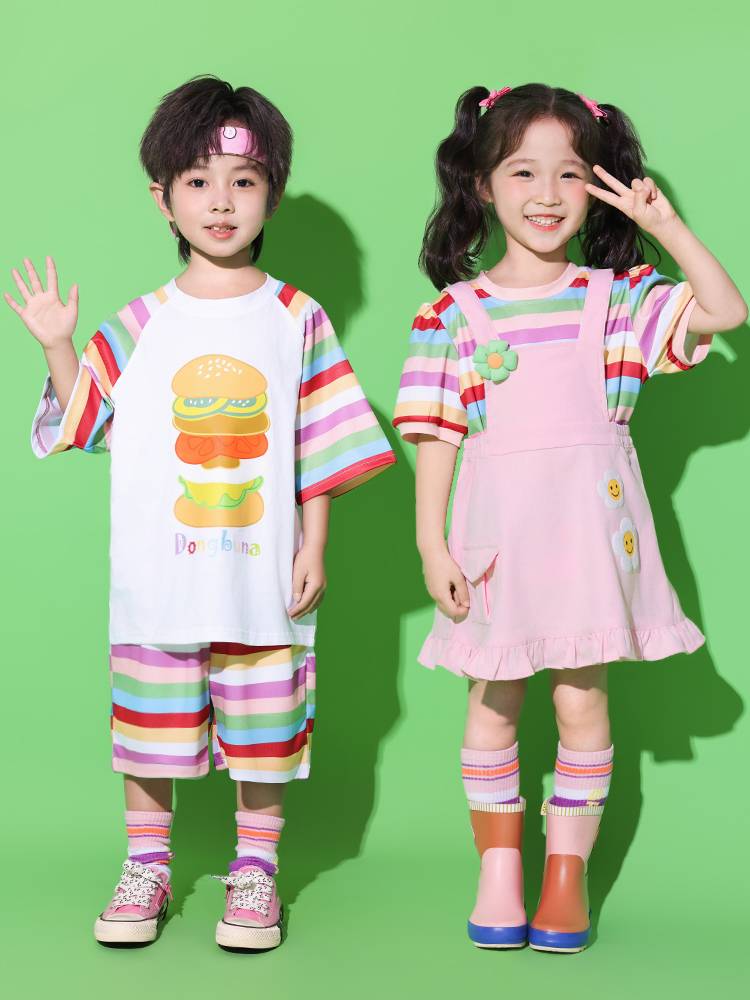 Summer Child Child Chorus Performance Server Kindergarten Primary School Games Clothing Summer Cute Class Club La La Team Performance