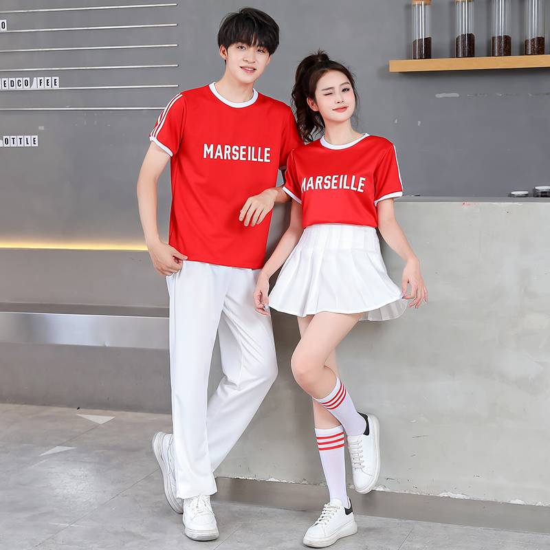 Cheerleader competition clothing adult student sports meeting opening ceremony men's and women's group La La Rala performance set