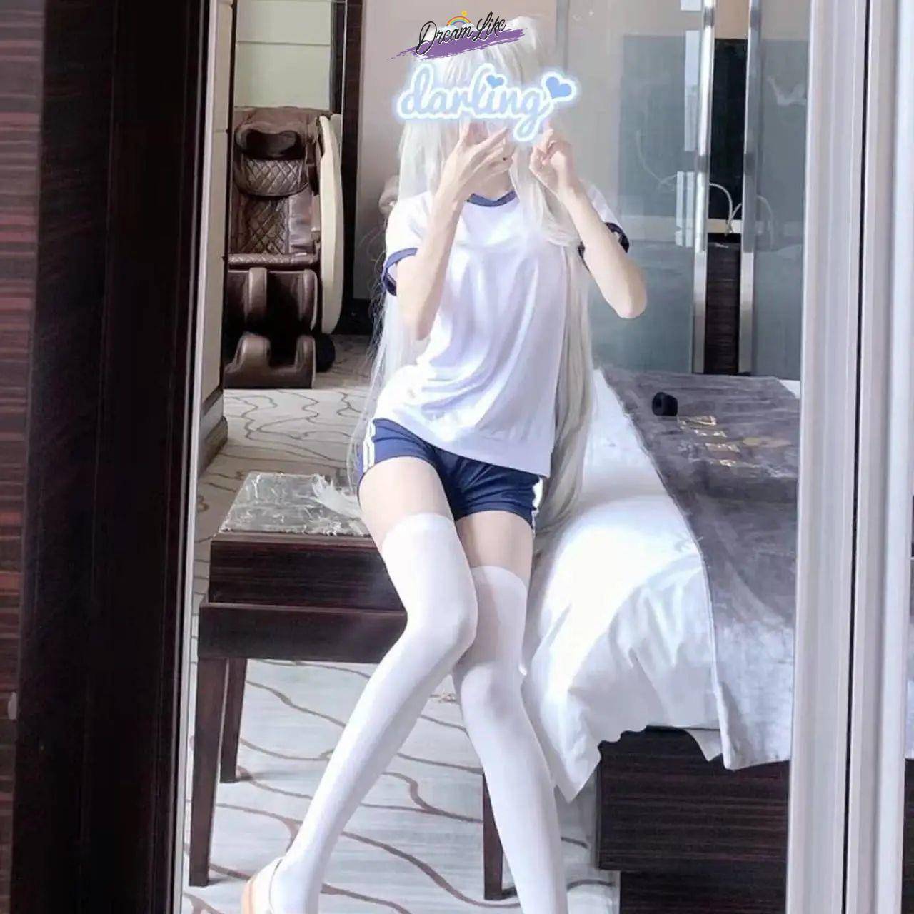 Micro Fat Gymnastics Female Pure Set Japanese Girls' School Sister Sister Feng La Team beach swimwear gymnastics uniforms