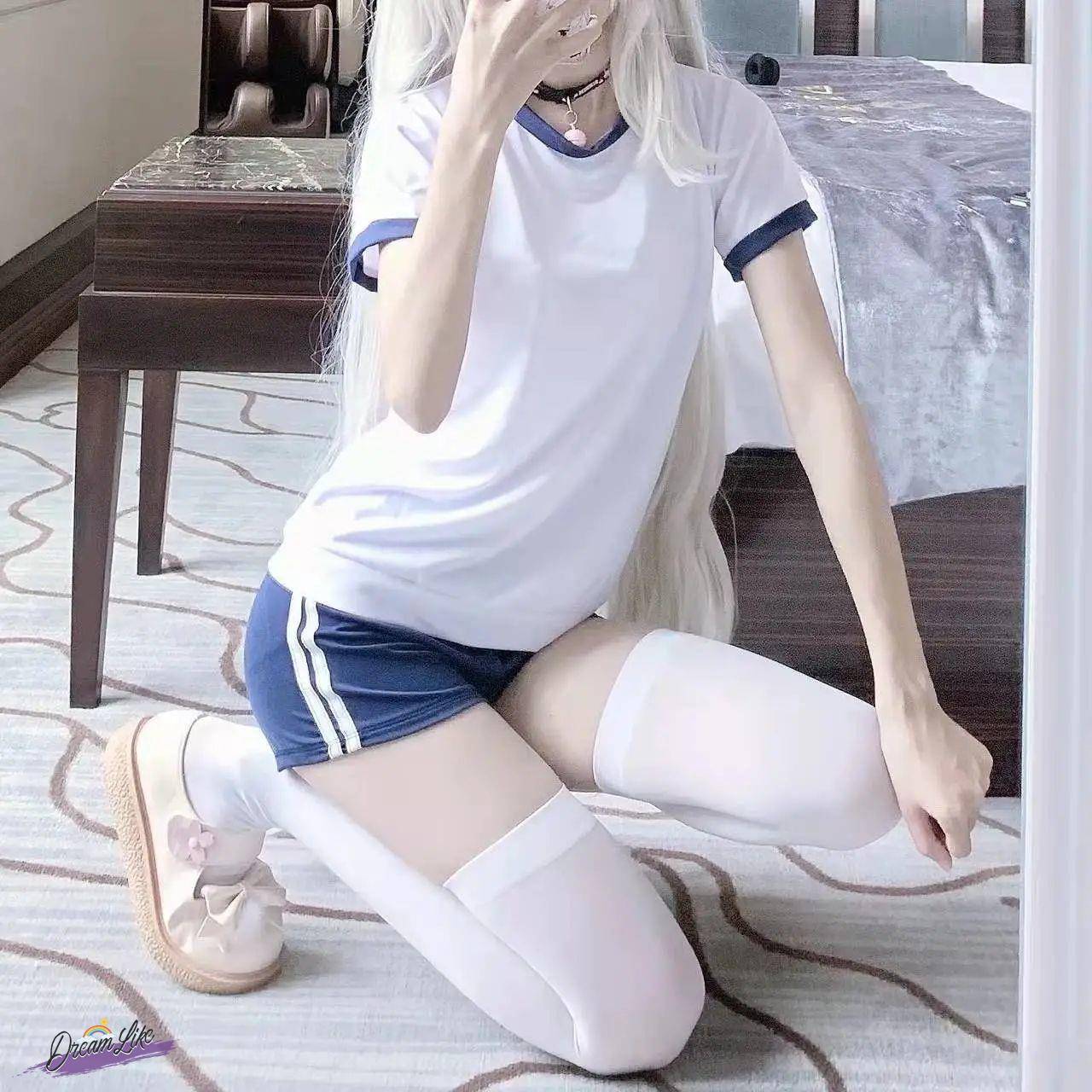 Micro Fat Gymnastics Female Pure Set Japanese Girls' School Sister Sister Feng La Team beach swimwear gymnastics uniforms