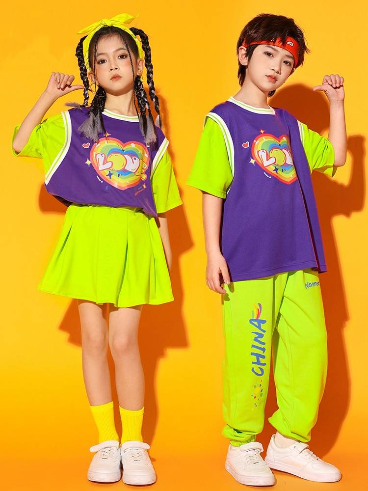 Children's Performance Clothing Kindergarten Love Chorus Performance Service Primary School Student Games La La team service