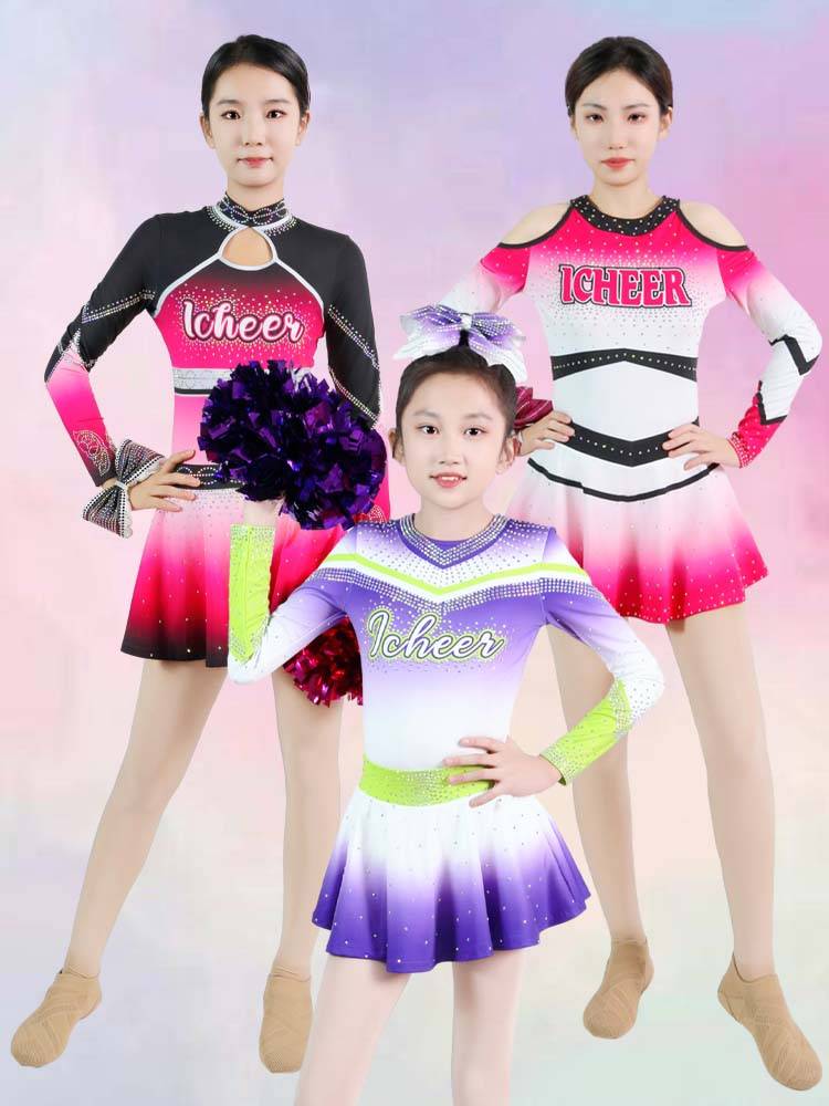 Customized men and girls and children cheerleaders.